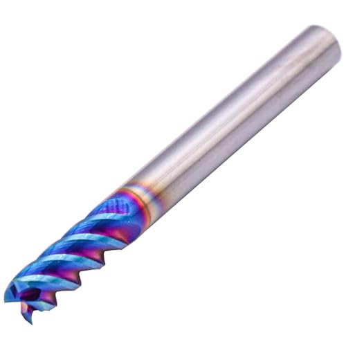 Image of BestParts 5Pcs HRC65 Tungsten Carbide Square End Mills - TiAlsiN Nano Coated, 4 Flute, 45 Degree Helix, 1 /4 inch Cutting Diameter, 1 /4 inch Shank Diameter, 3 /4 inch Length of Cut, 2-1 /2 inch Overall Length