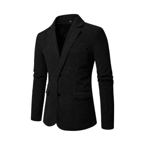Men's Fashionable Casual Solid Color Corduroy Suit Jacket Business Casual Suits Coats