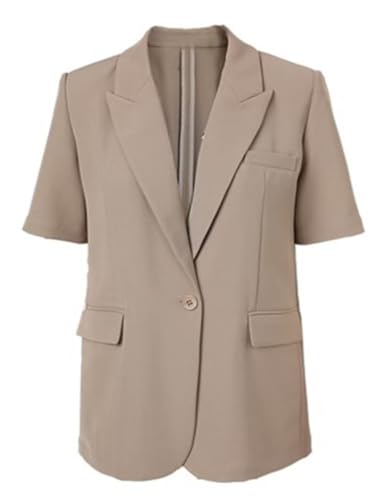 Veste costume été femme manches courtes et blazer de smoking chic un bouton