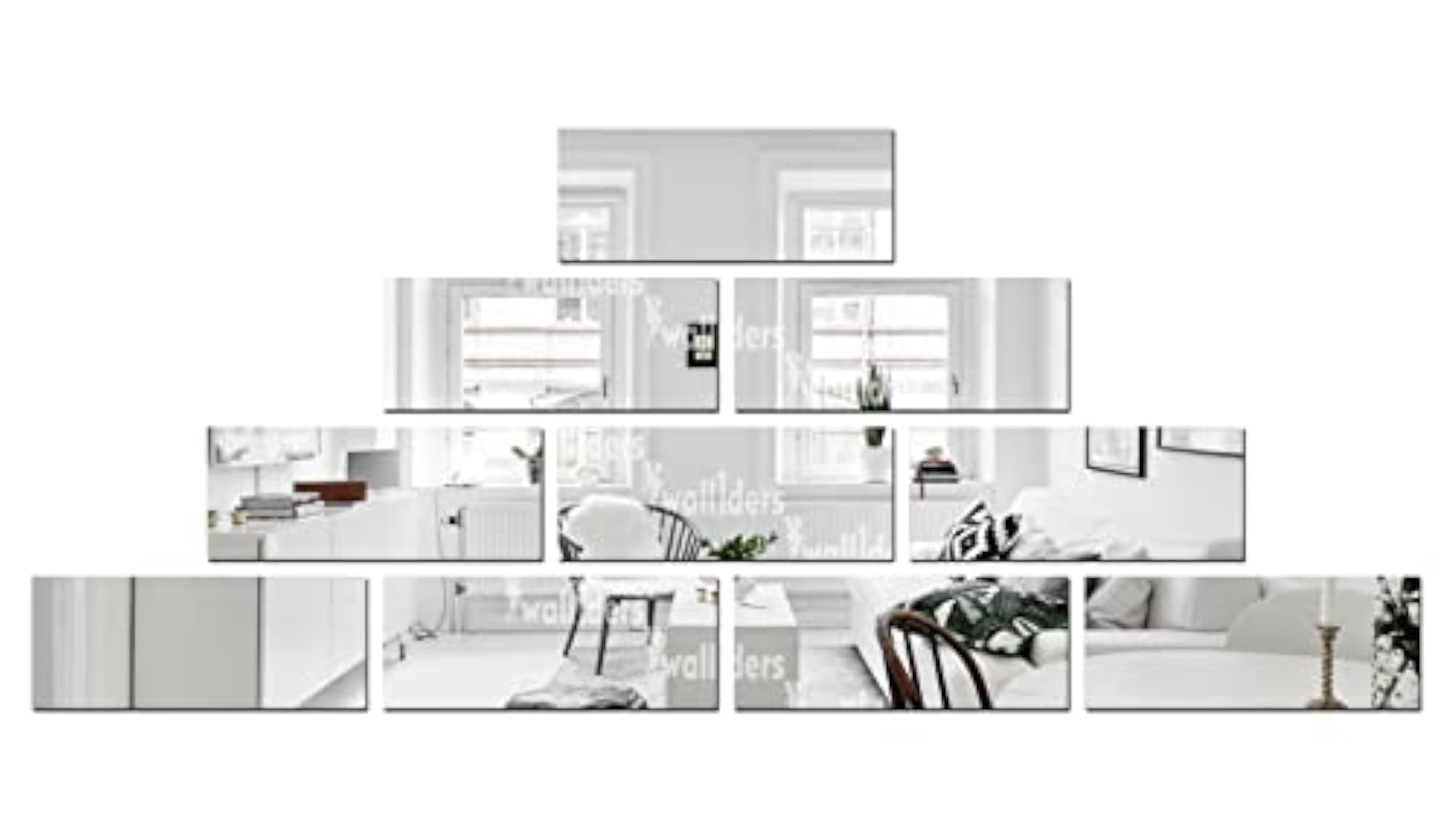 Rectangle Acrylic Mirror Stickers for Wall