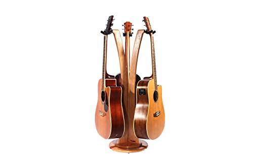 Ruach GS-1 Triple support pour guitare acoustique/électrique Cerise - Les Beatles, Paul McCartney, John Lennon, RIngo Starr, George Harrison Ruach GS-1 Triple support pour guitare acoustique/électrique Cerise – Image 3