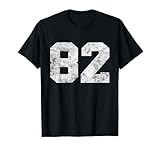Vintage Lucky Number 82 Cumpleaños Deportes Jugador Equipo Atleta Camiseta