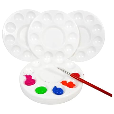 Paint Tray Palettes, Plastic Paint Pallets for Kids or Students to Paints on School Project or Art Class-12pcs Cover