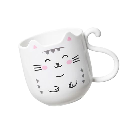 Lovely Kitten - Soporte para cepillo de dientes y taza de enjuague bucal para niños y adultos, vasos de baño