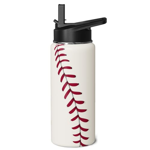 Hqhzaha Baseball Water Bottle 18oz