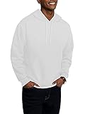 Fruit of the Loom Men's Eversoft Fleece Sweatshirts & Hoodies, Pullover-White, Small