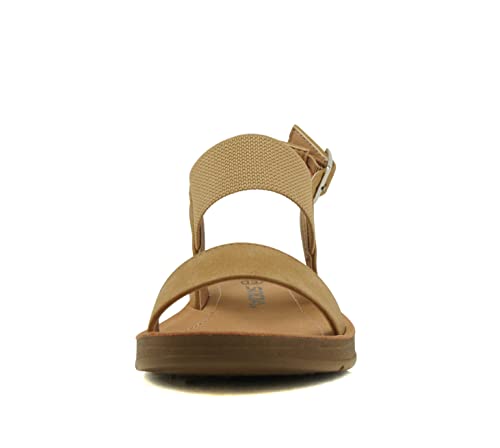 Soda BASHFUL-2 KIDS/CHILDREN/GIRLS Casual Open Toe Single Band with Elastic Ankle Strap Buckle Fashion Slide Flat Sandal3