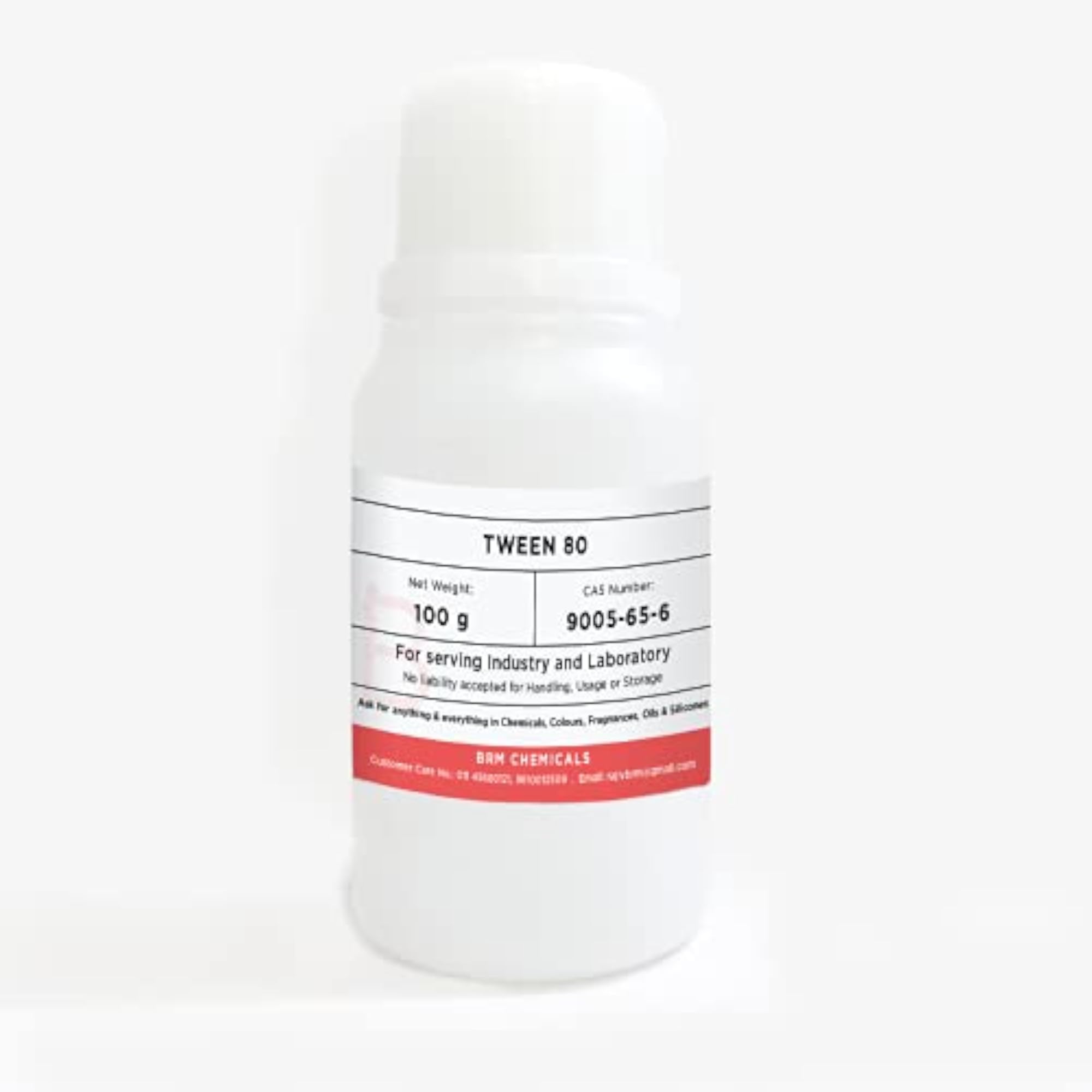 Tween 80 Liquid Solubilizer Surfactant & Emulsifier, 100 Grams