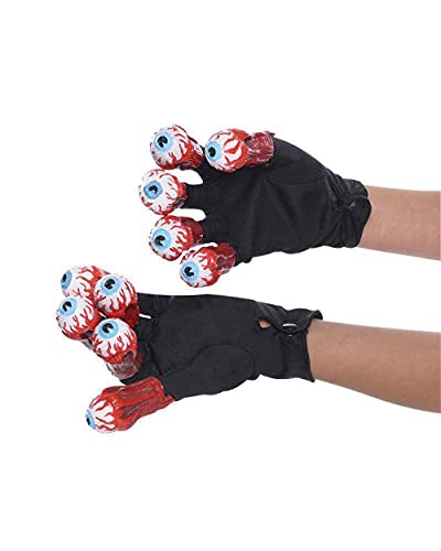 Rubies Beetlejuice: Beetlejuice Gloves with Eyes for Adults Mens No Size