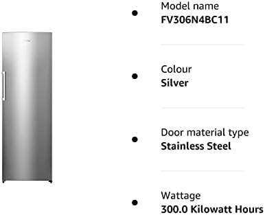 Hisense FV306N4BC11 Freestanding Freezer - Stainless Steel, A+ Rated