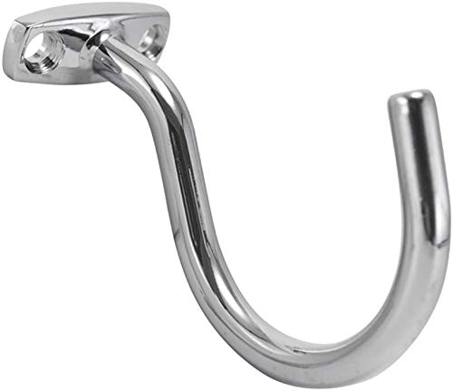 QYM Face Mount Hook Snooker Billiard Table Board Cue Hook to Hold Bridge Stick Pool Rack with 2 Mounting Screws fit for Pool Table (Silver)