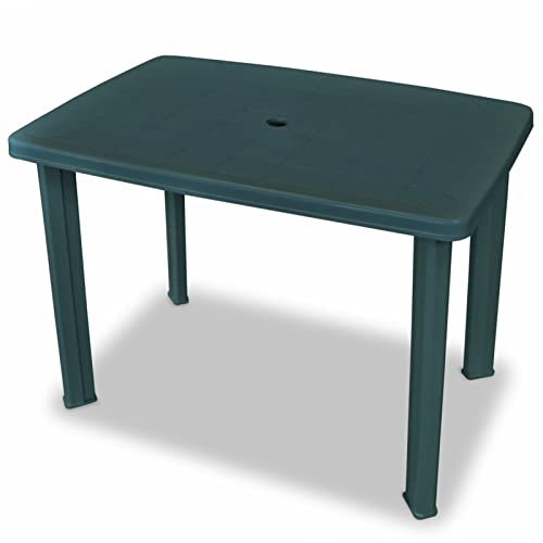 Ensemble table chaise jardin plastique vert pour optimiser les petits balcons