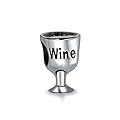 Foodie Drinker Goblet Sommelier Wine Glass Stem Bead Charm For Women 925 Sterling Silver Fits European Bracelet