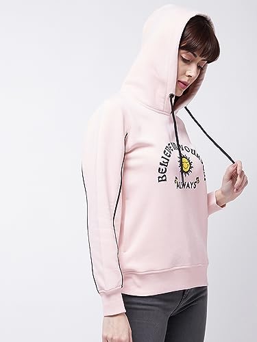 Image of Modeve Women Printed Hooded Sweatshirt for Winter