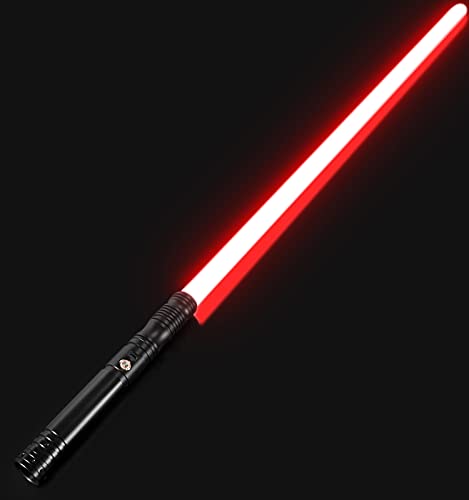 Atexbser Sable de luz RGB de 12 Colores, Lightsaber de Duelo de oscilación Suave, Espadas de Sable de luz FX de Fuerza de empuñadura de Metal con 4 Modos de Sonido para Adultos y Adolescentes (Negro) Cover