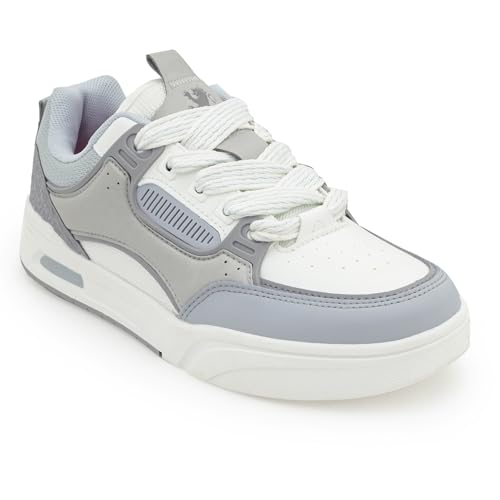 Image of Red Tape Women's Sneakers Blue Pu Round Toe Lace-Up Easy Movement