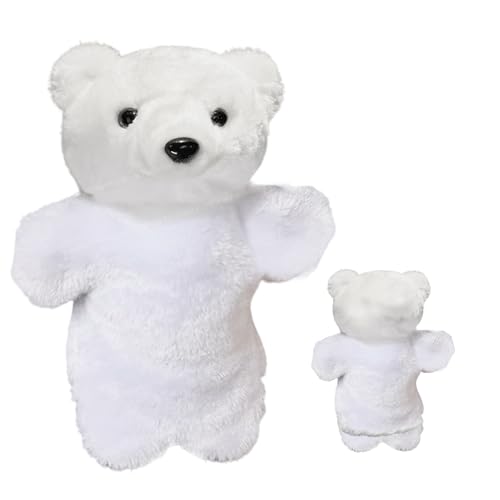 Image of FunBlast Plush Hands Puppets for Kid - Animals Hand Puppet Toys, Soft Hand Puppets for Kids, Story Telling Puppet for Kids, Fun Play Learning Toys (White Bear)