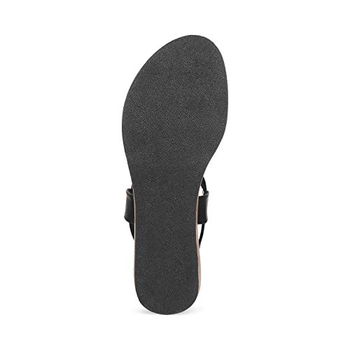 Image of SOLE HEAD Black Flat Women Sandal