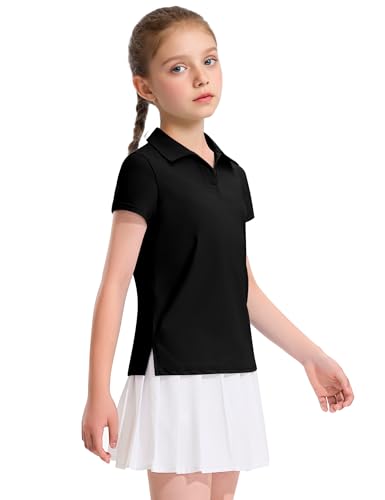 Image of KEREDA Girls Polo Shirts Golf Tennis School Uniform T Shirts Quick Dry Tops