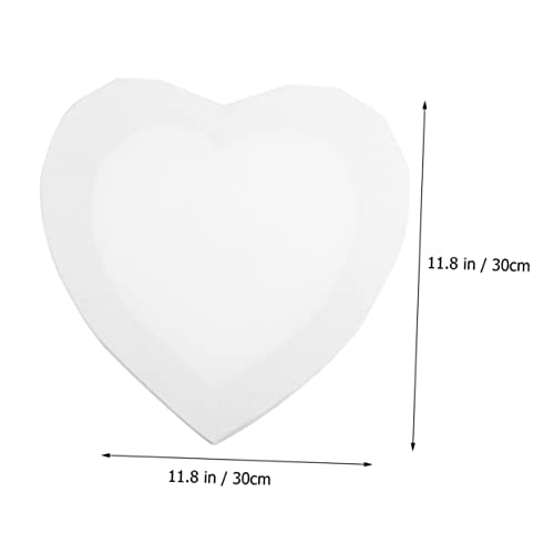 Tablero de pintura con forma de corazón Veemoon de algodón y madera 3