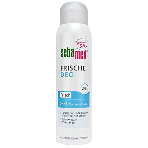 SEBAMED Frische Deo Aerosol Frisch, Deo ohne Aluminium, Deospray für Damen und Herren, zuverlässiger Schutz vor Körpergeruch, 24h-Effekt, medizinische Hautpflege, 150 ml