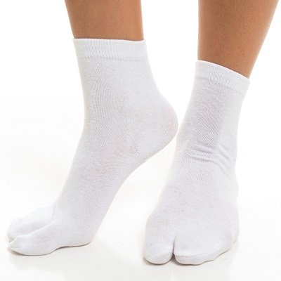 3 pairs V-Toe Flip-Flop big toe tabi socks men or women casual white