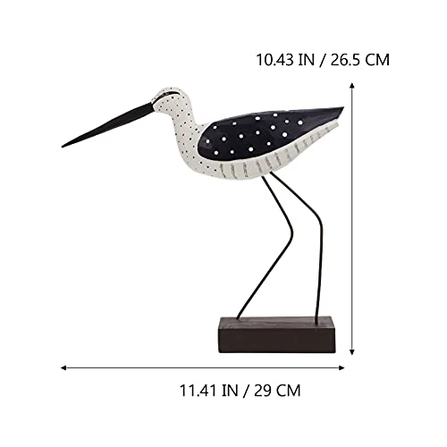 Healifty Wooden Seabird Figurine Nautical Coastal Birds Ornament Mediterranean Woodcarving Seabird Statues For Home Centerpiece Desktop Beach Decoration Gift Style 1 #TOP6