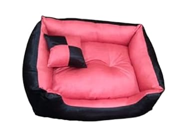 Gorgeous Luxurious Ultra Soft Ethnic Designer Bed for Dog/Cat Pink,Black (Export Quality) Size: Large