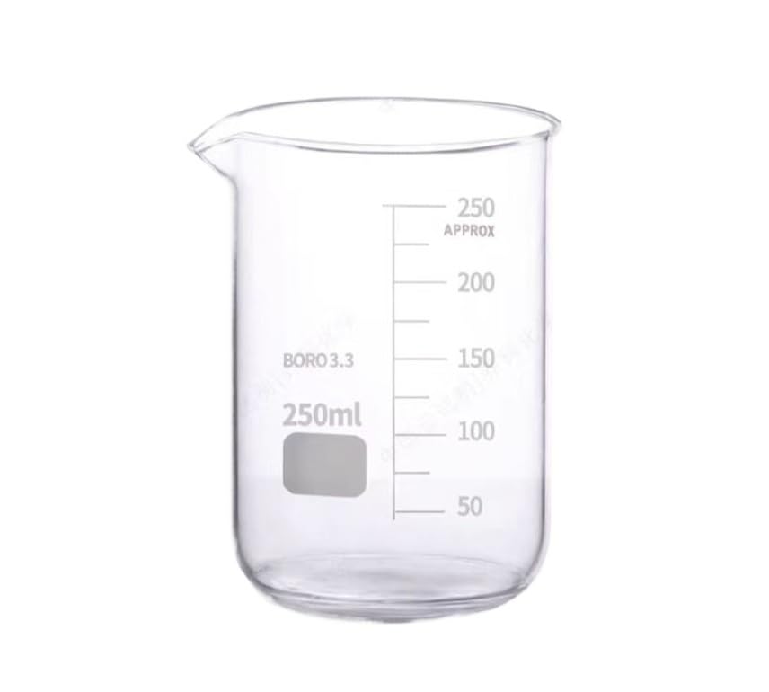 1 szt. odporne na wysoką temperaturę, grube ścianki zlewki ze szkła borokrzemianowego - 100 ml do 5000 ml do użytku laboratoryjnego(250ml)