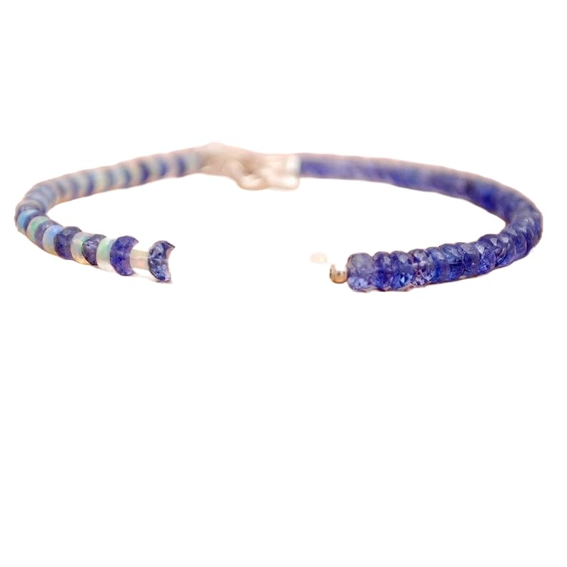 Bracelet tanzanite et opale délicat à offrir pour anniversaire