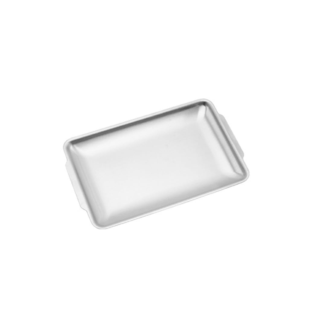 Xinsheinelry Baking Pan Rectangular Non-stick Bread Cake Baking Tray Oven Plate Stainless Steel 3 Sizes for Kitchen Stainless Steel Tray