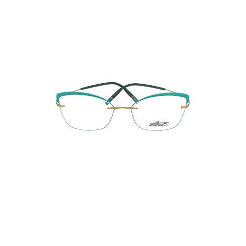 Eyeglasses Silhouette TMA Icon Accent Rings (5518) 5540 brass/light teal 54/17