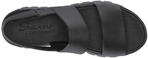 Skechers womens Foamies Footsteps-Breezy Feels Sandal, Black, 5 | Image 4