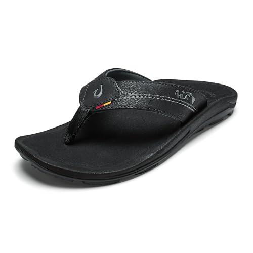 Image of OLUKAI Kipi Men's Beach Sandals, Water Resistant Flip Flops, Quick Dry Material & Arch Support, All-Day Comfort