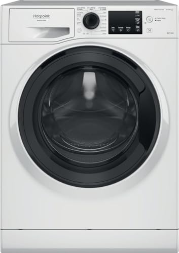 Hotpoint - NDB8635KFR Lave-linge Séchant Posable - Capacité 8 kg - Chargement Frontal, 1351 tr/min, Moteur Inverter, Vapeur Anti-odeur - H 85 x L 59.5 x P 54...