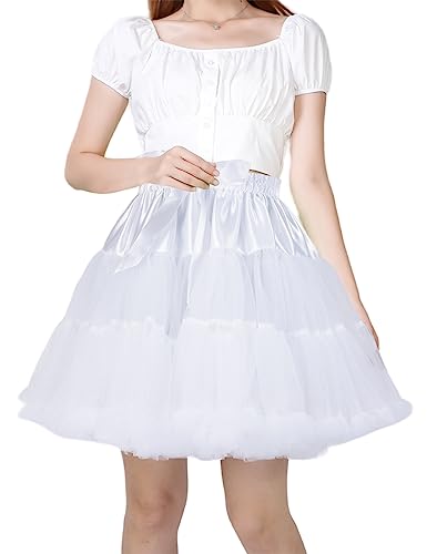 CHERRY LOVE Mid-Thigh Tutu Skirt Princess Puffy Skirt Both a Petticoat Slips