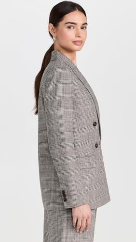 Vince Women's Plaid Double Breasted Blazer4