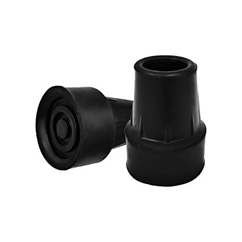 Ez2care Rubber Cane Tip, Fit 3/4 Inch Shaft, Black, set of two Cover