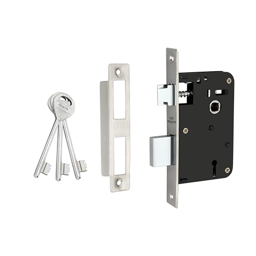 Image of Stinger Black & Gold Finish, 8'' Mortise, 6 Lever, 2Turn Lockset, 3 Keys,Ideal for Main Door, Bedroom, Living Room, Bathroom and Kitchen Doors Both for Right & Left Hand Doors in home, office & Hotel.