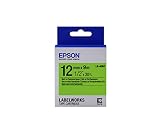 Epson Nastro fondo Fluorescente Verde per testo Nero 12/9 LK-4GBF