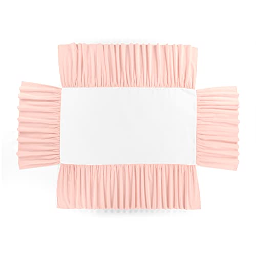 Image of Lush Decor Ruffle Crib Skirt, 16 inch Drop, Pink