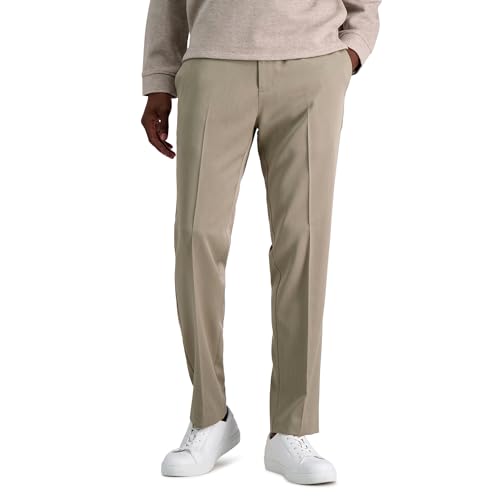 Kenneth Cole REACTION Men's Slim Fit Heather Dress Pant, Oatmeal