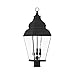 Livex Lighting 2594-04 Exeter Black 3 Light Post-Top Lanterm