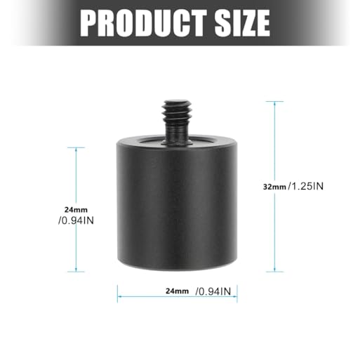 Adaptador de rosca de aluminio 3/8 hembra 1/4 macho para rotula 5