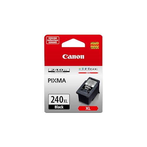 Canon PG-240 XL Genuine Black Ink Cartridge, Compatible with MG2120/3120/4120, MX512/432/472/372/392/522/532/452, MG2220/3220/4220/3520/3620, TS5120