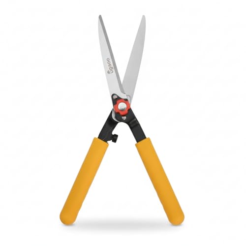 Image of UGAOO Hedge Shears for Gardening | Garden Shears & Garden Cutting Scissors | Plant Cutting, Hedge Trimming Scissors | Heavy Duty Garden Cutter Tool with Plastic Sleeve, 10 Inch Blade