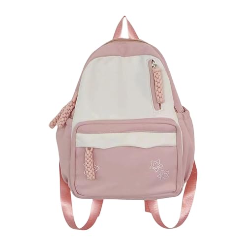 Mochila escolar de nylon ergonômica prática para adolescentes com design ergonômico, mochila escolar com vários compartimentos, A, Mass Beauty