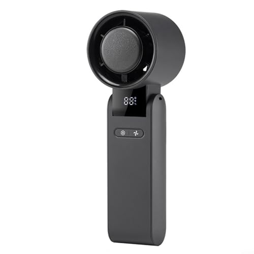 Sumsoctober Ventilador de mano recargable 5 en 1 con batería de 4000 mAh, dispositivo de refrigeración portátil para viajes interiores y exteriores