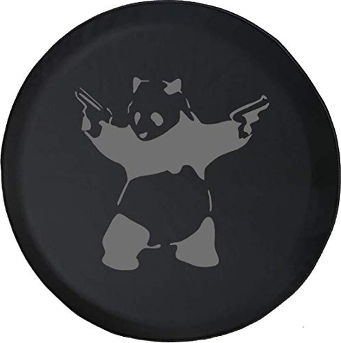 Spare Tire Cover Banksy Panda with Guns (Fits: SUVs Camper Accessories RV Accessories Size 28 Inch