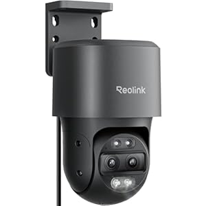 Reolink 4K 8MP PTZ PoE Überwachungskamera Außen mit Dual-Objektiv, 6X Hybridzoom, 355°/90° Schwenkbar, Auto-Tracking, Farbnachtsicht, Personen-/Fahrzeug-/Tiererk... 2-Wege-Audio, TrackMix PoE Grau